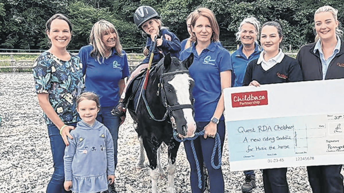 Donation from Pennypot Day Nursery in Chobham provides special saddle